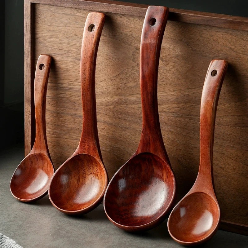 Wooden Long Handle Spoon