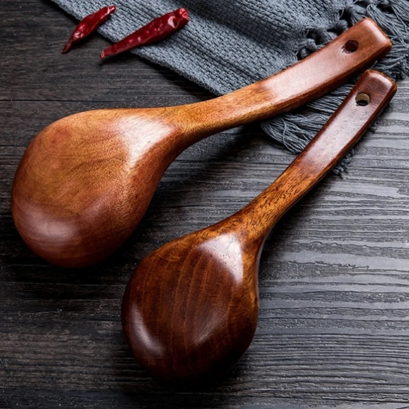 Wooden Long Handle Spoon