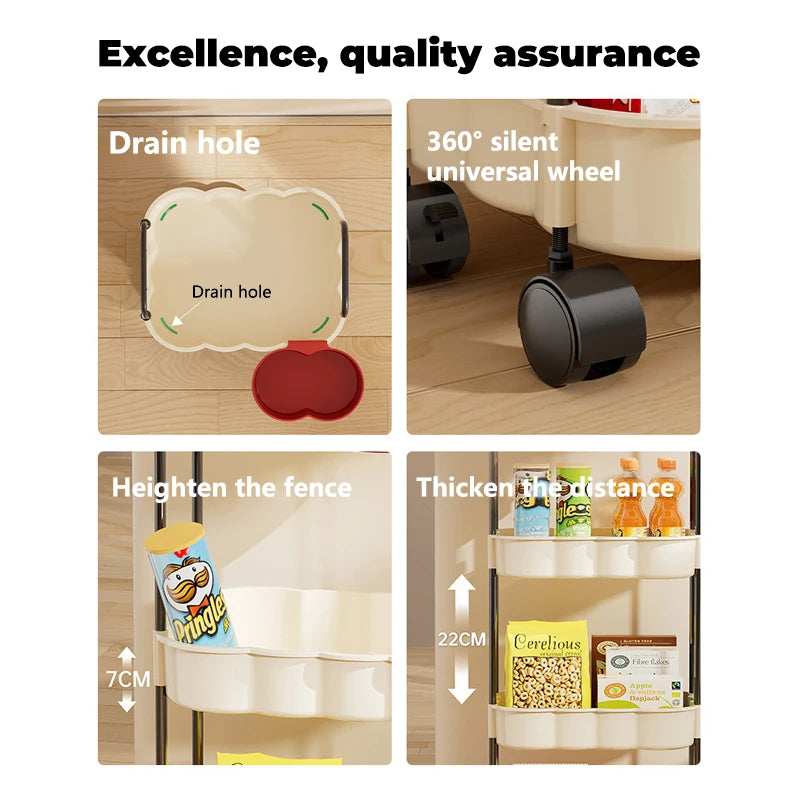 3-Layer Rolling Storage Cart