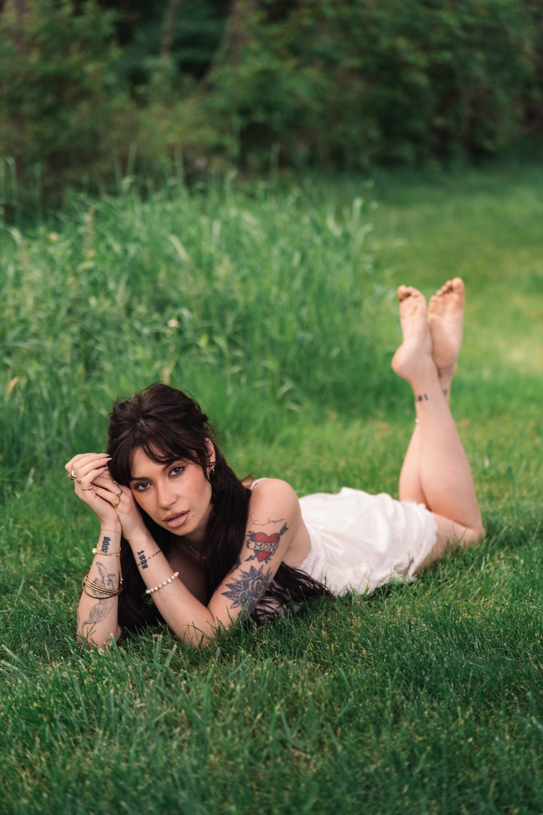 Grass series, lying in the field