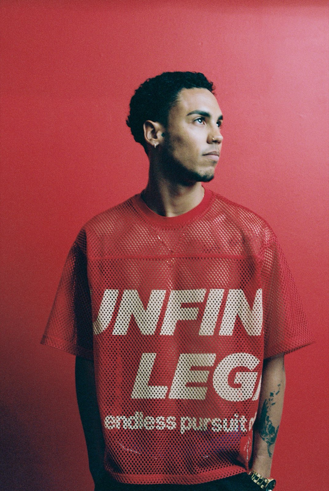 Portrait, red mesh Unfinished Legacy jersey